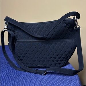 Vera Bradley Black Women's Quilted Medium Purse crossbody strap